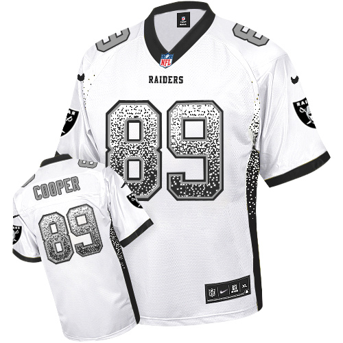Nike Raiders #89 Amari Cooper White Men's Stitched NFL Elite Drift Fashion Jersey